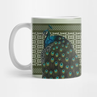 Vintage Peacock Portrait Mug